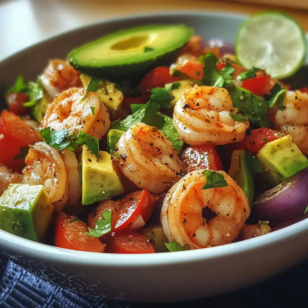 Avocado Salsa Shrimp Salad recipe
