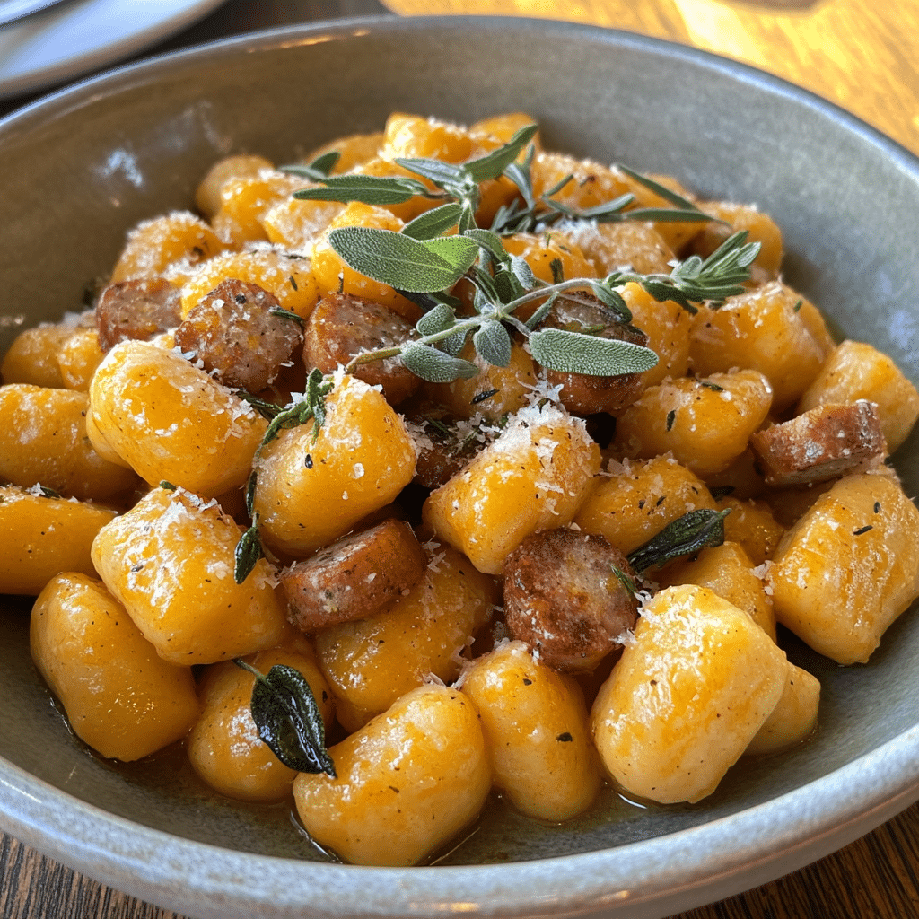 Creamy butternut squash gnocchi