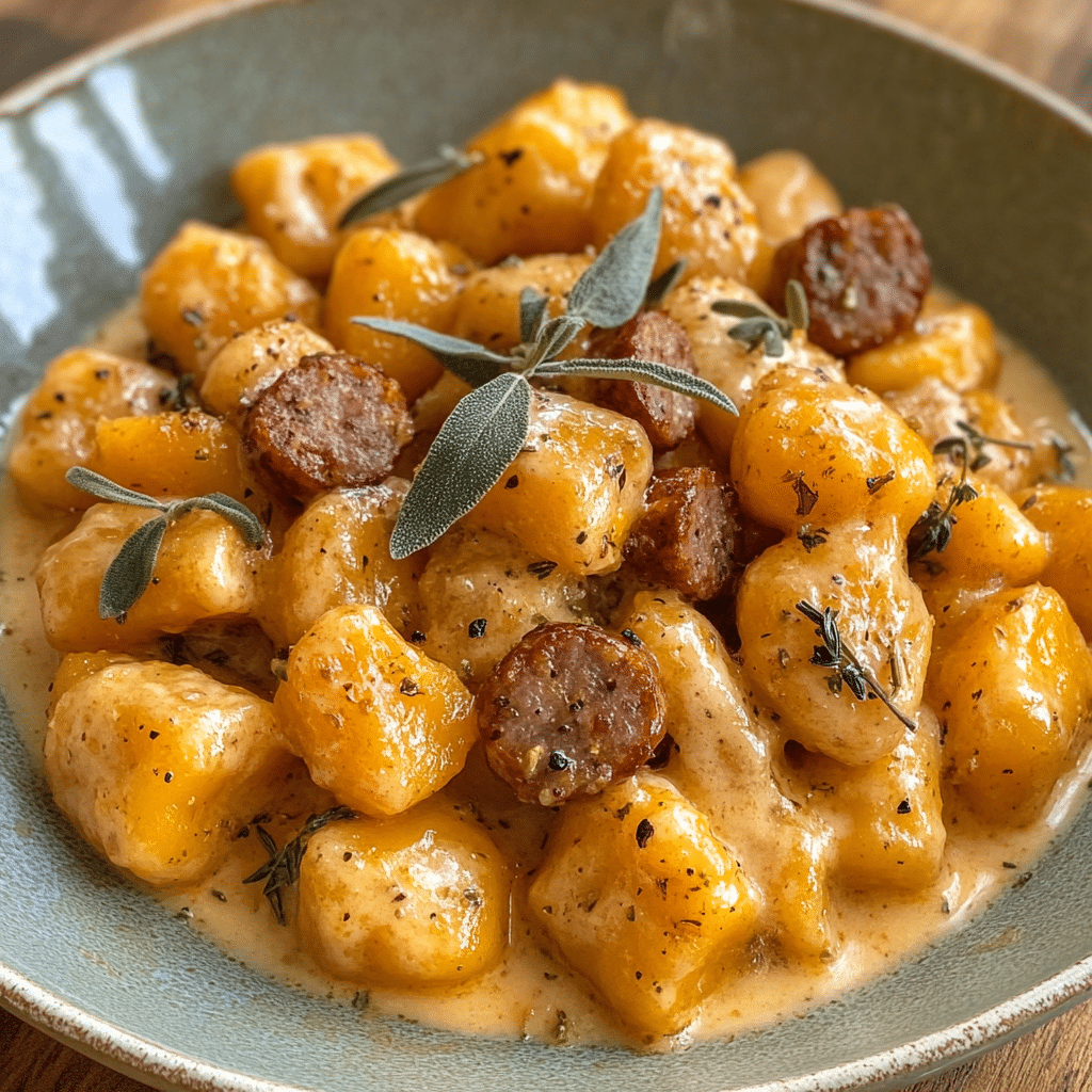 Creamy butternut squash gnocchi