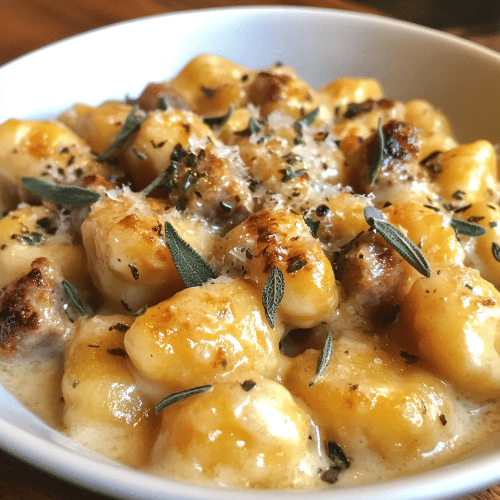 Creamy butternut squash gnocchi