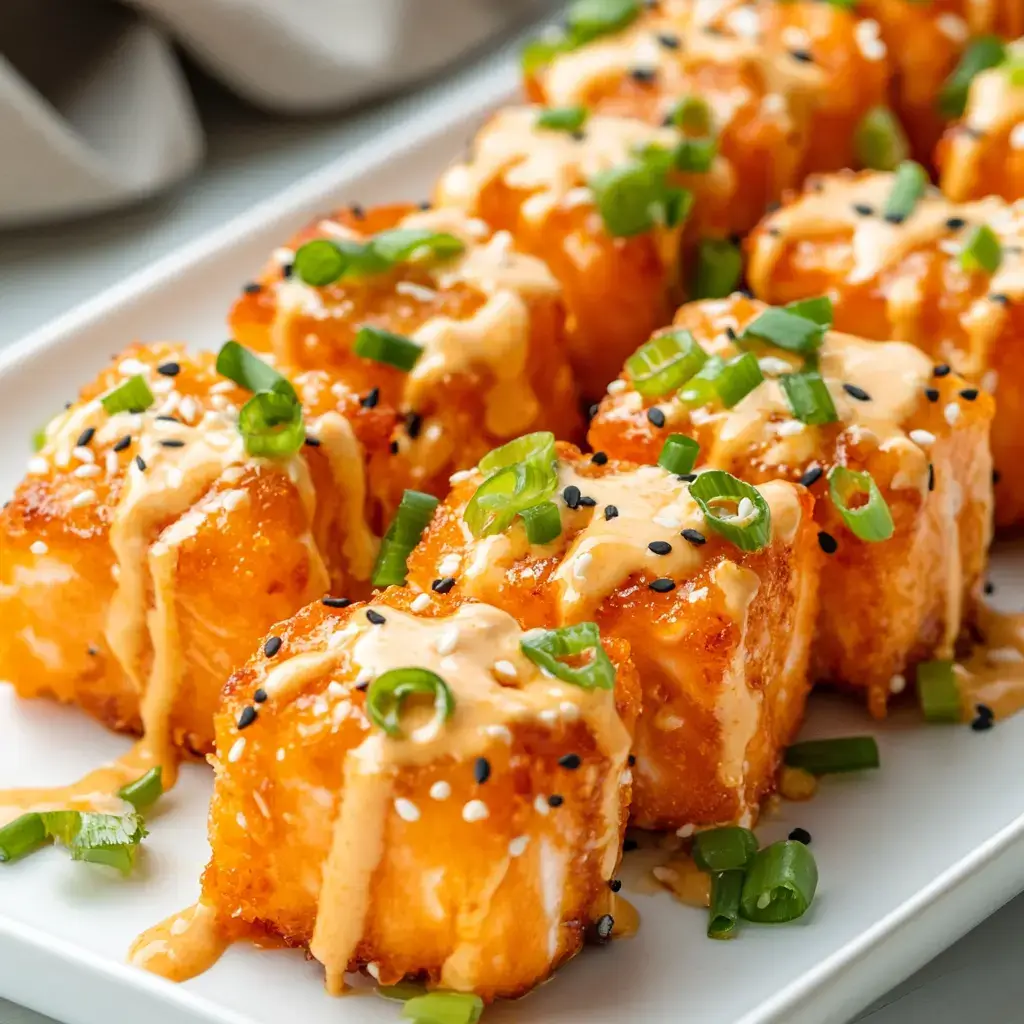 crispy bang bang salmon bites