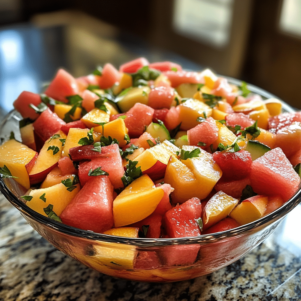 Peach Watermelon Salad