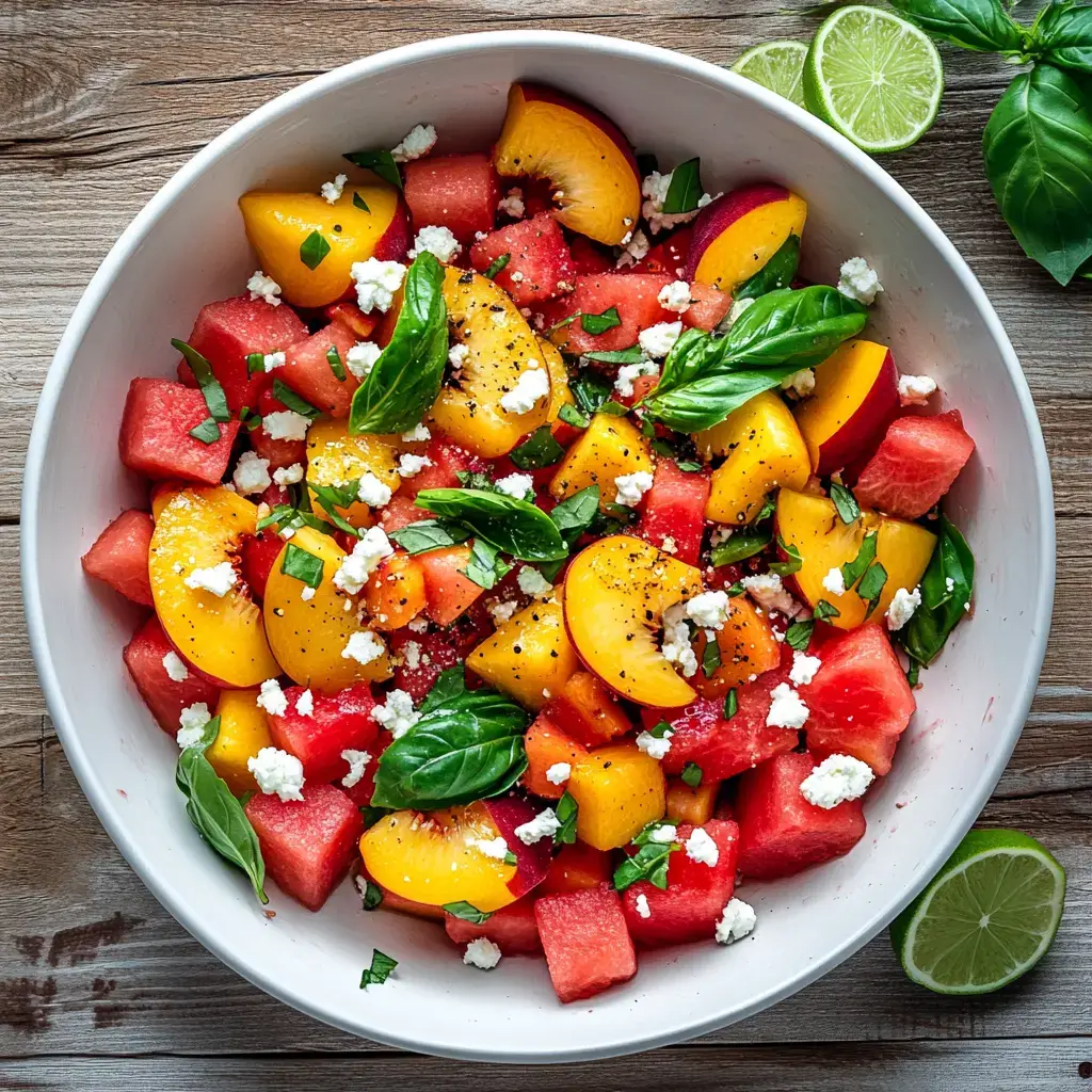 Peach Watermelon Salad Recipe