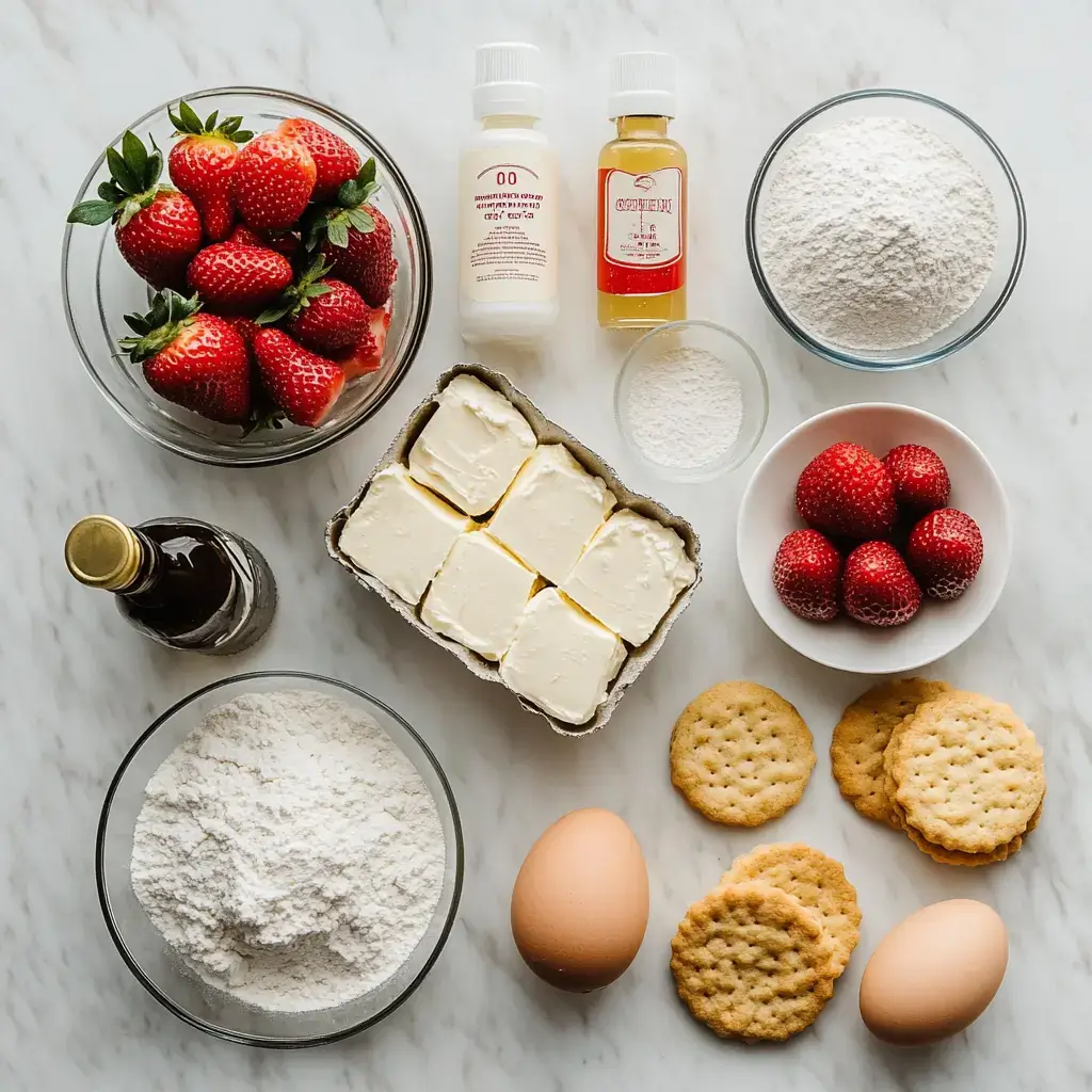Homemade Strawberry Shortcake Cheesecake Roll