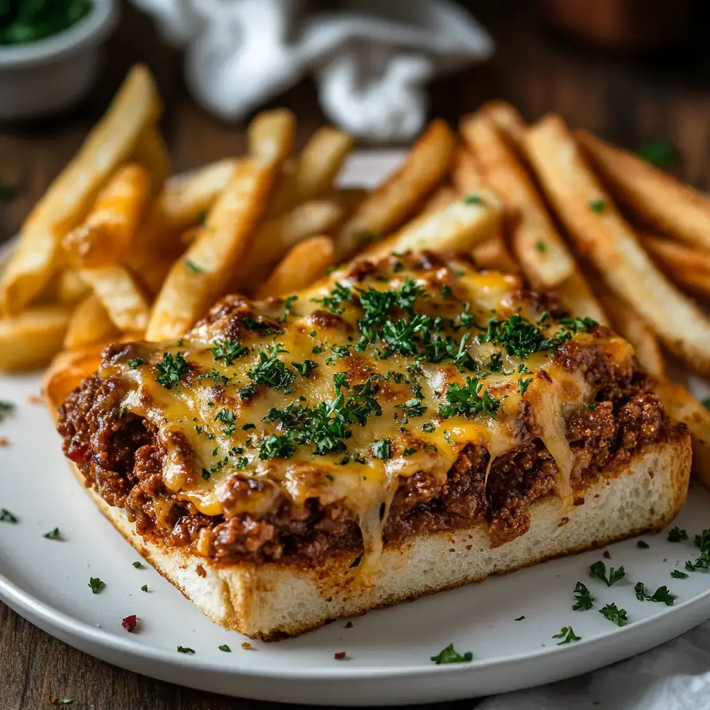 Cheesy Garlic Bread Sloppy Joes