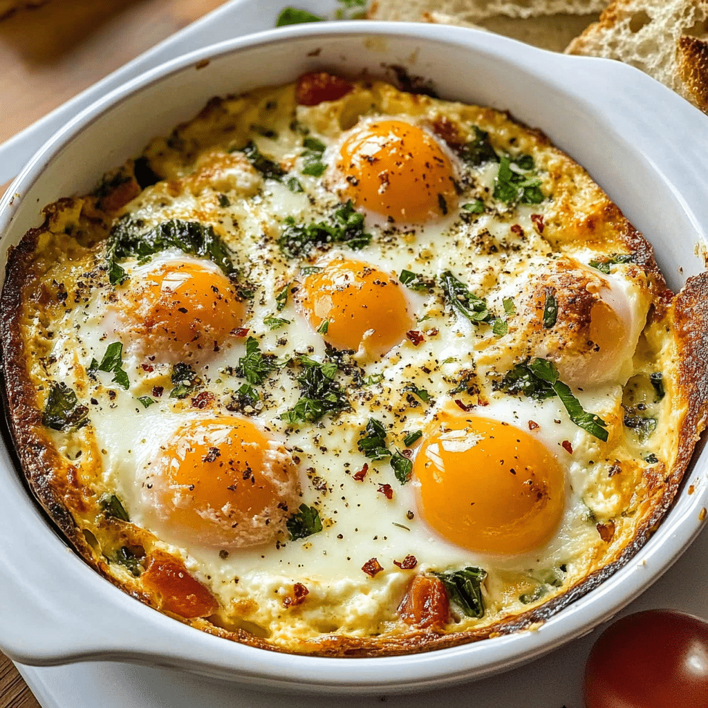 Baked Feta Eggs Recipe