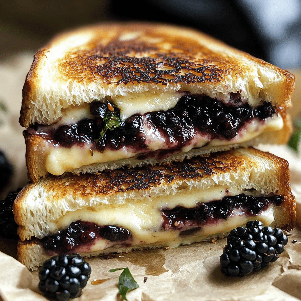 Blackberry Balsamic and Brie Grilled Cheese
