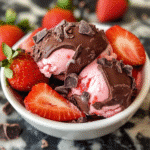 Chocolate Strawberry Frozen Yogurt Bites