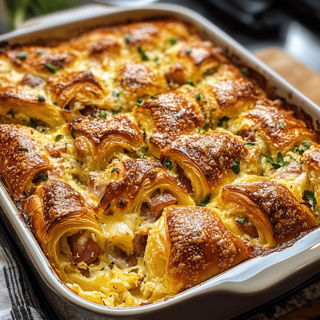 Croissant Breakfast Casserole