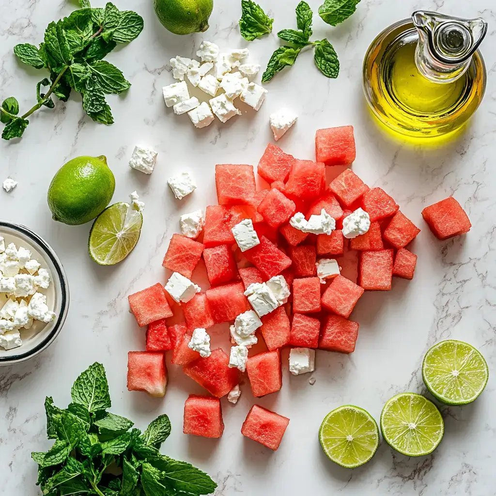 Fresh Watermelon Feta Salad