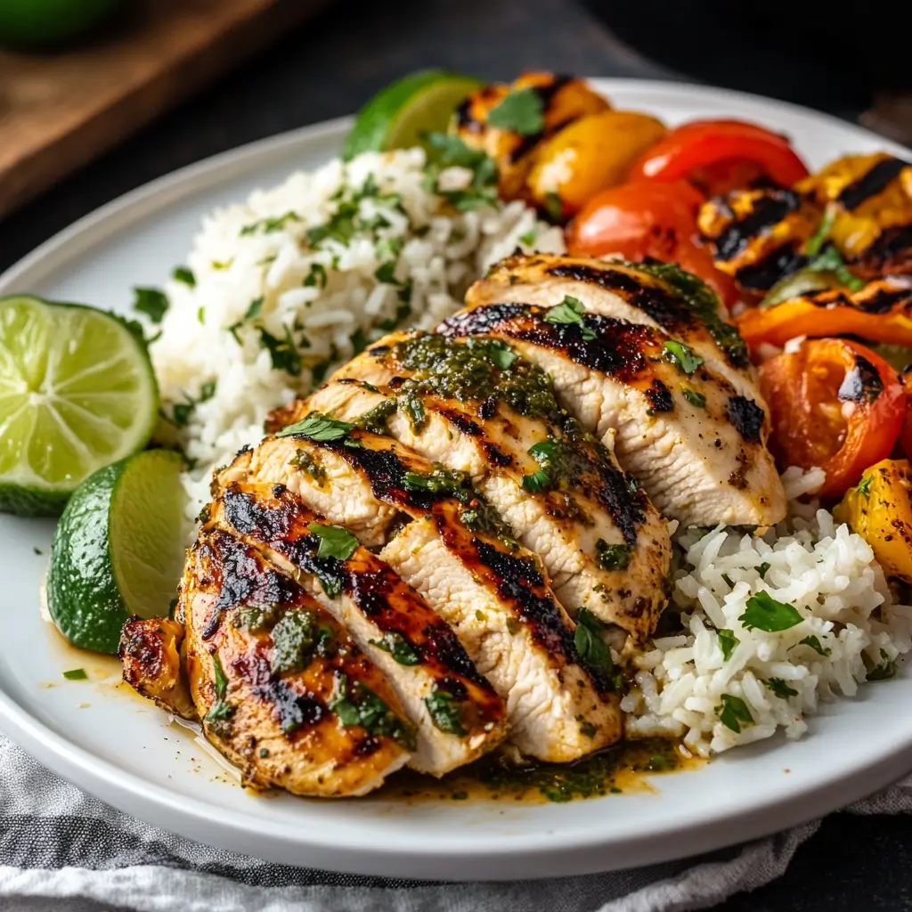Grilled Salsa Verde Pepper Jack Chicken
