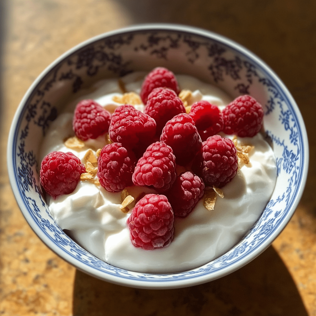 Raspberries with Greek Yogurt Recipe