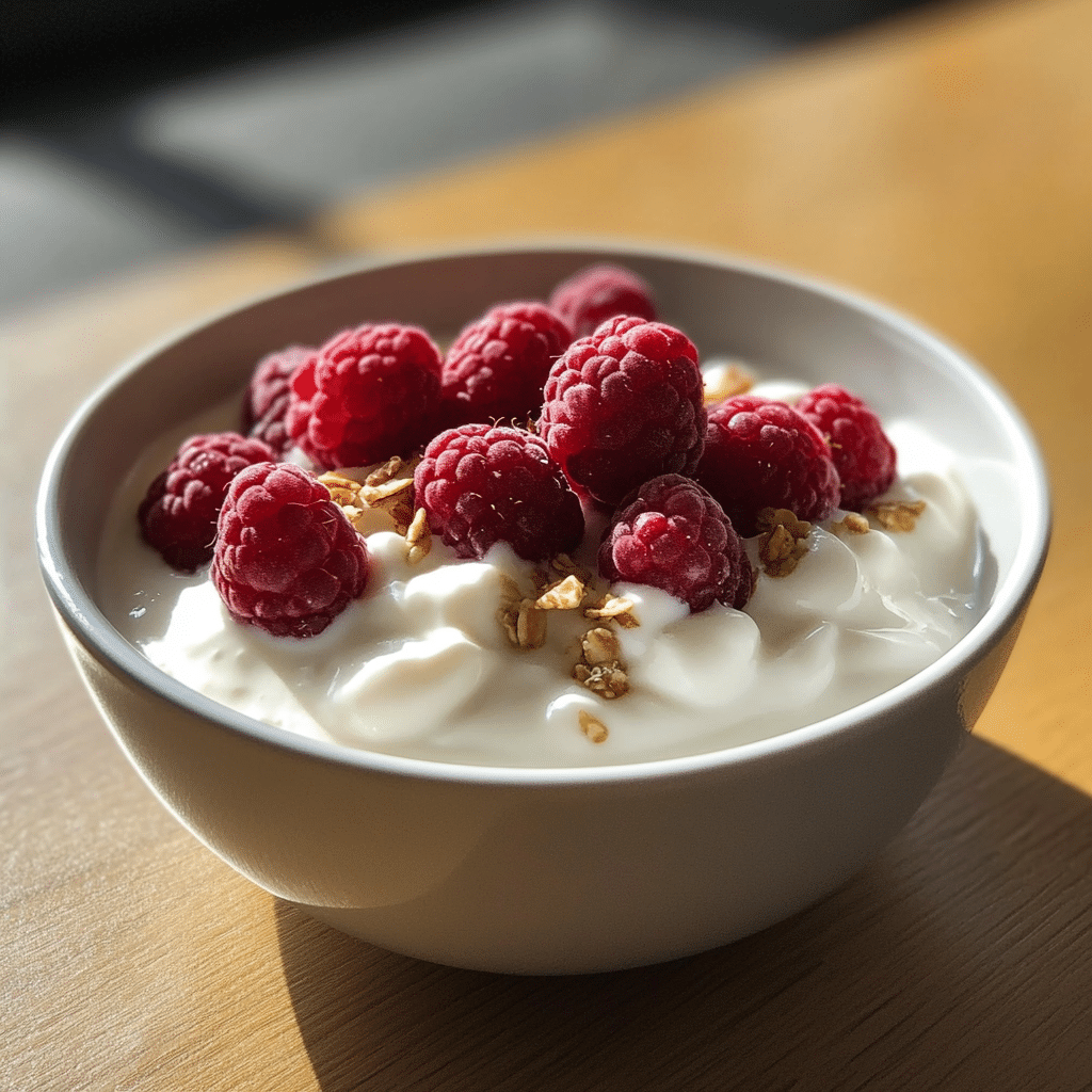 Raspberries with Greek Yogurt Recipe