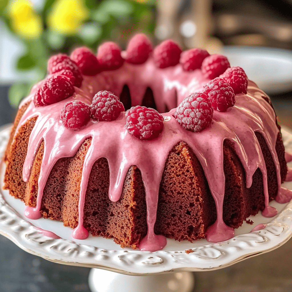 Raspberry Bundt Cake