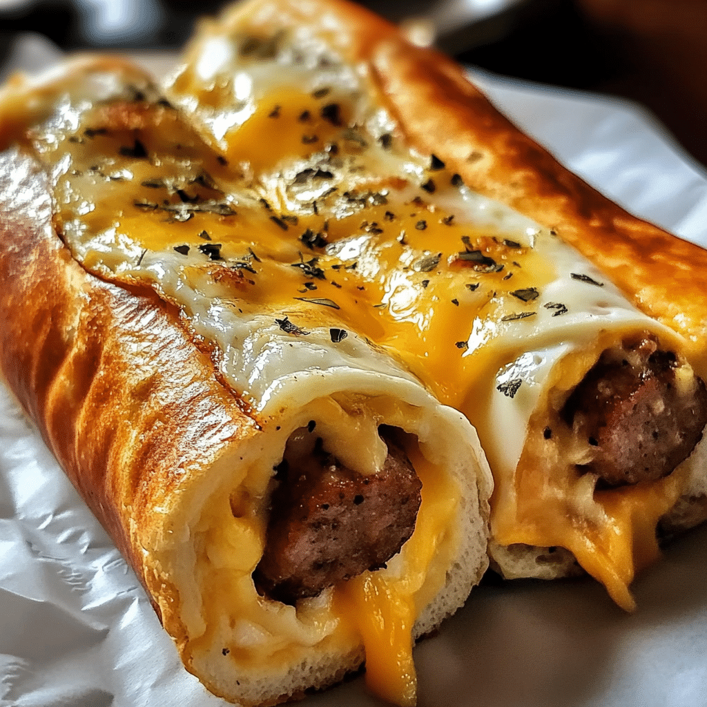 Sausage Egg and Cheese Breakfast Roll- Ups