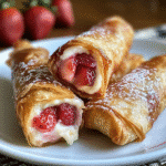 Strawberry Cheesecake Stuffed Eggrolls