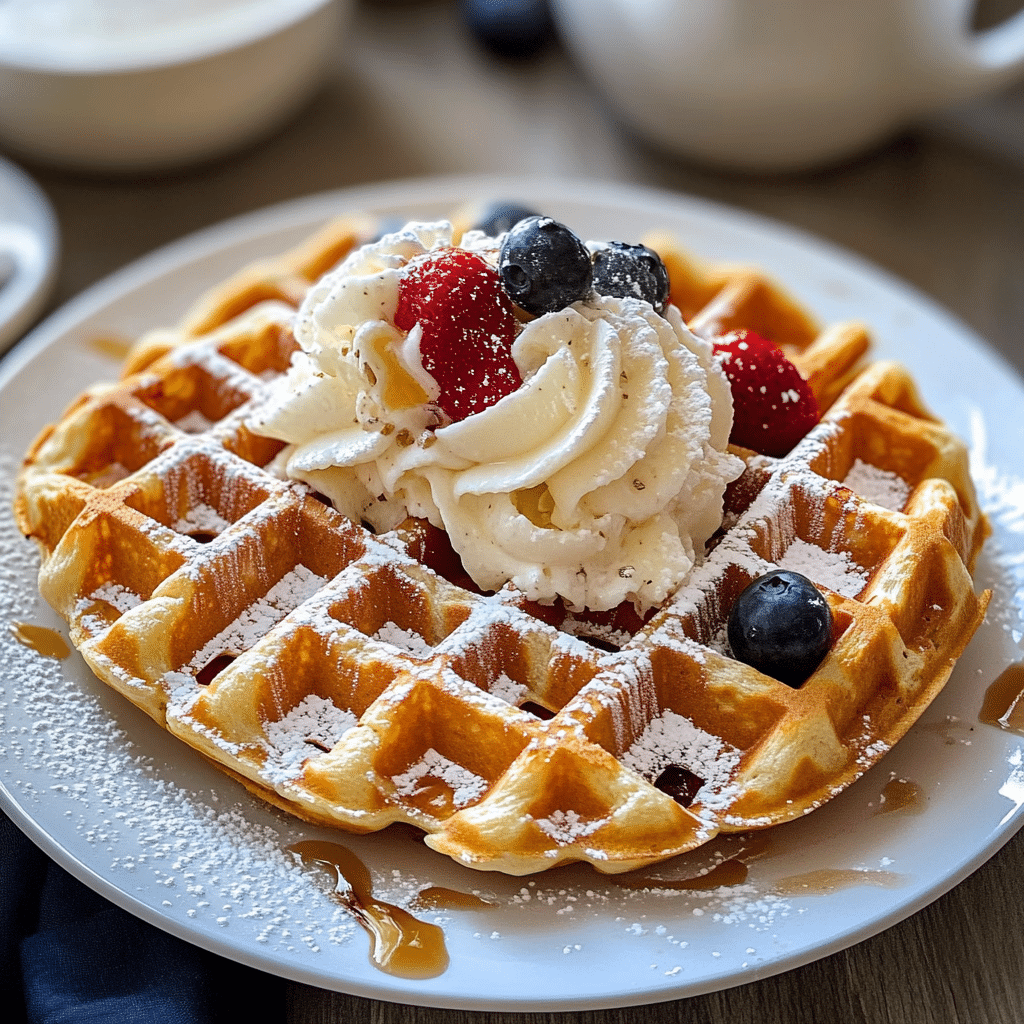 fluffy belgian waffles