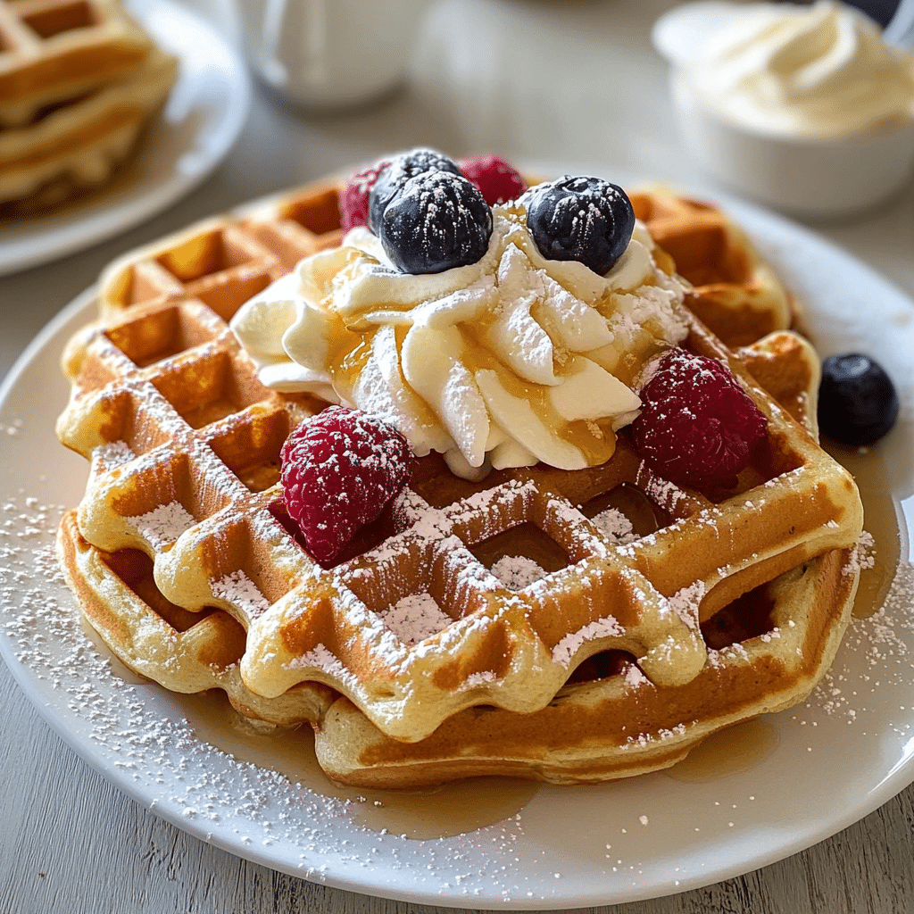 fluffy belgian waffles