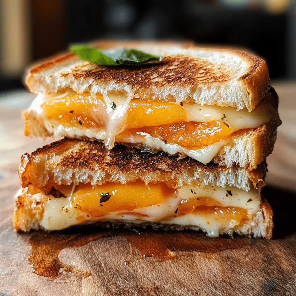 honey peach white cheddar grilled cheese