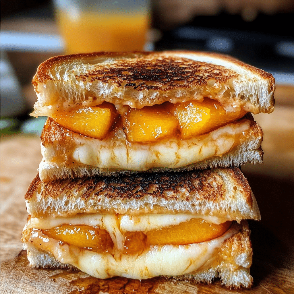 honey peach white cheddar grilled cheese