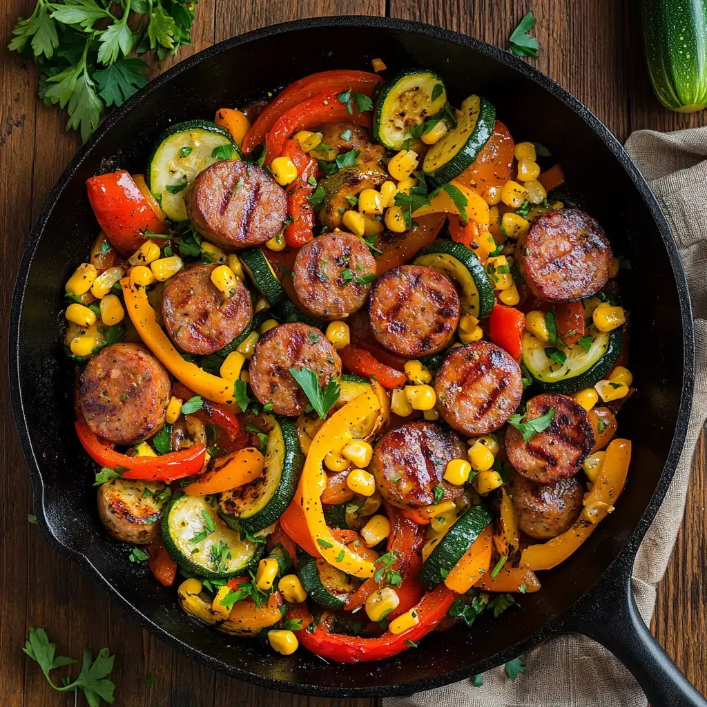 sausage and veggies skillet