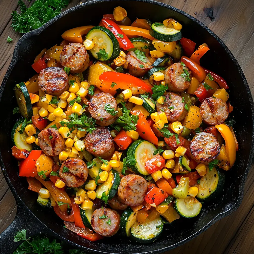 sausage and veggies skillet