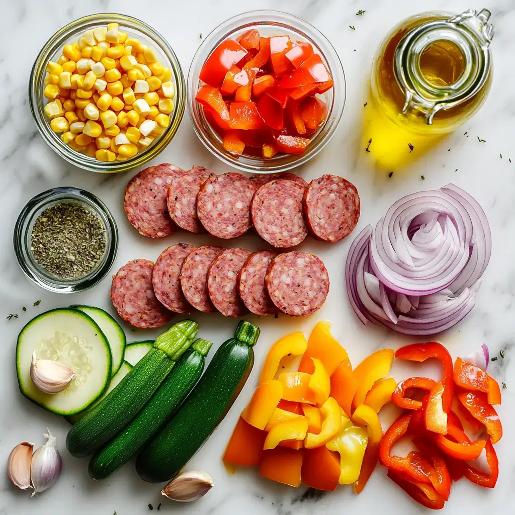 sausage and veggies skillet