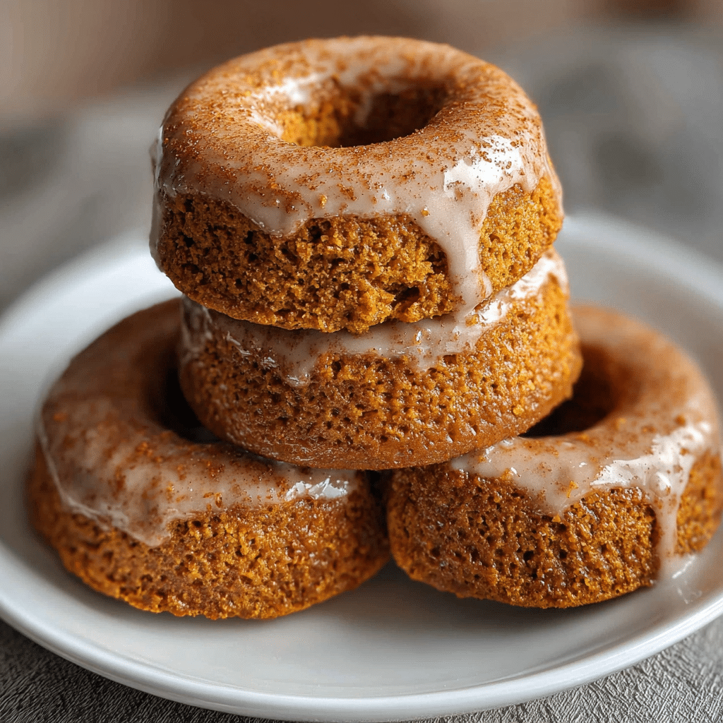 Baked Vegan Pumpkin Spice Donuts