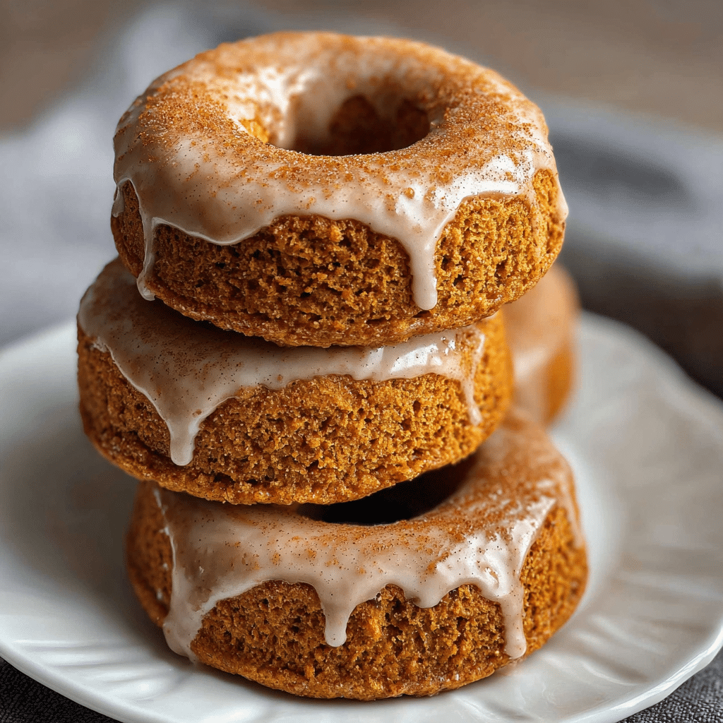 Baked Vegan Pumpkin Spice Donuts