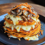Carrot Pancakes Cheese Mushrooms