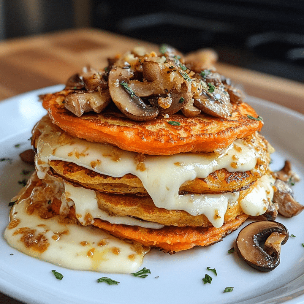 Carrot Pancakes Cheese Mushrooms
