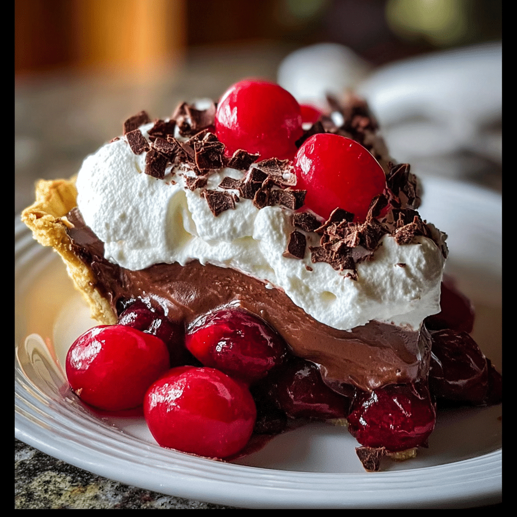 Chocolate Cherry Cream Pie