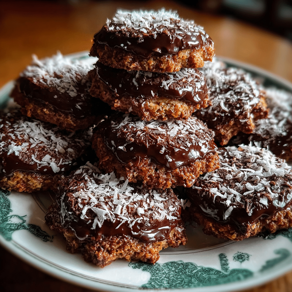 Classic Chocolate Coconut Biscuits