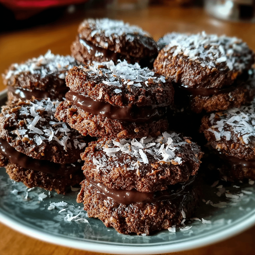 Classic Chocolate Coconut Biscuits