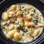 Creamy Chicken Gnocchi Slow Cooker