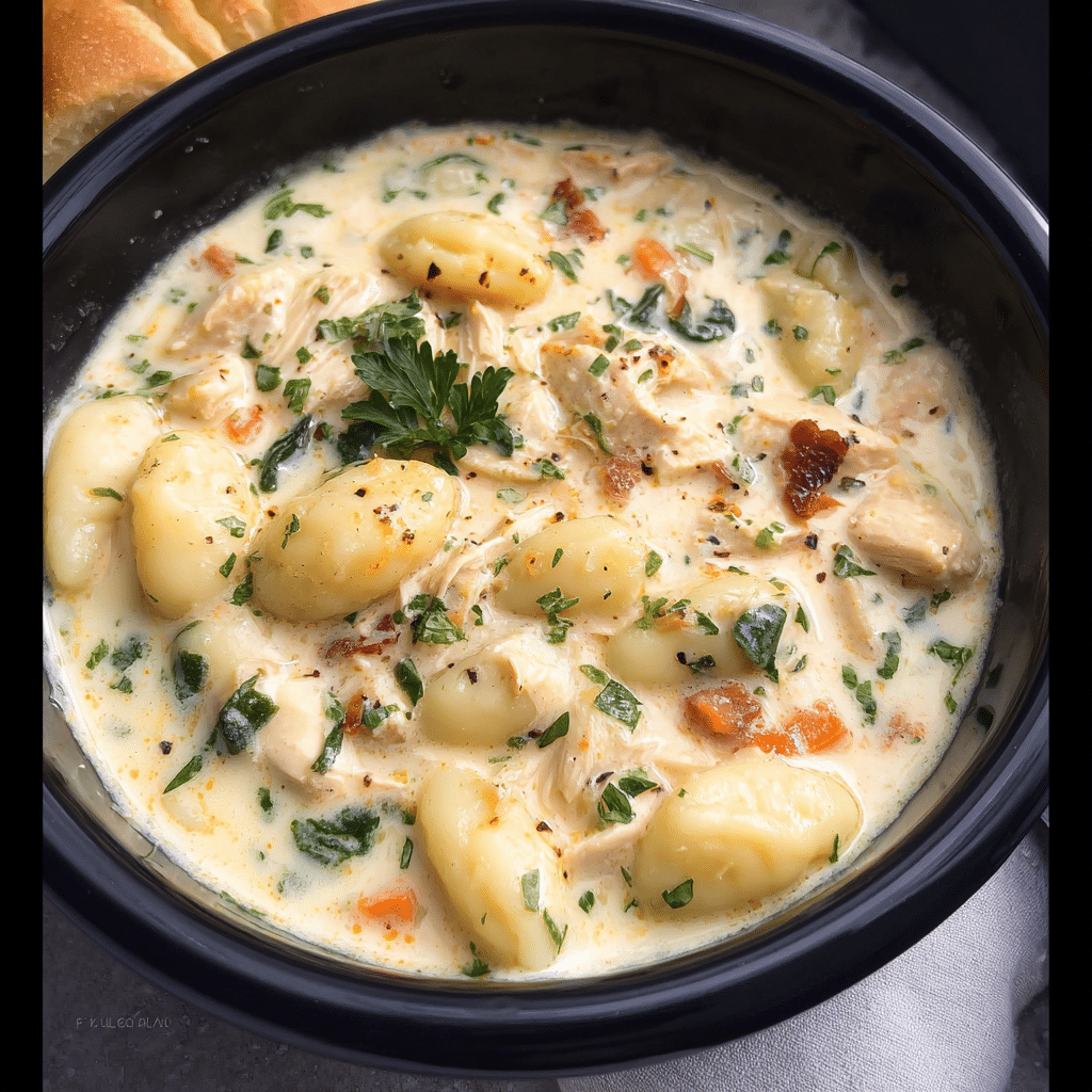 Creamy Chicken Gnocchi Slow Cooker