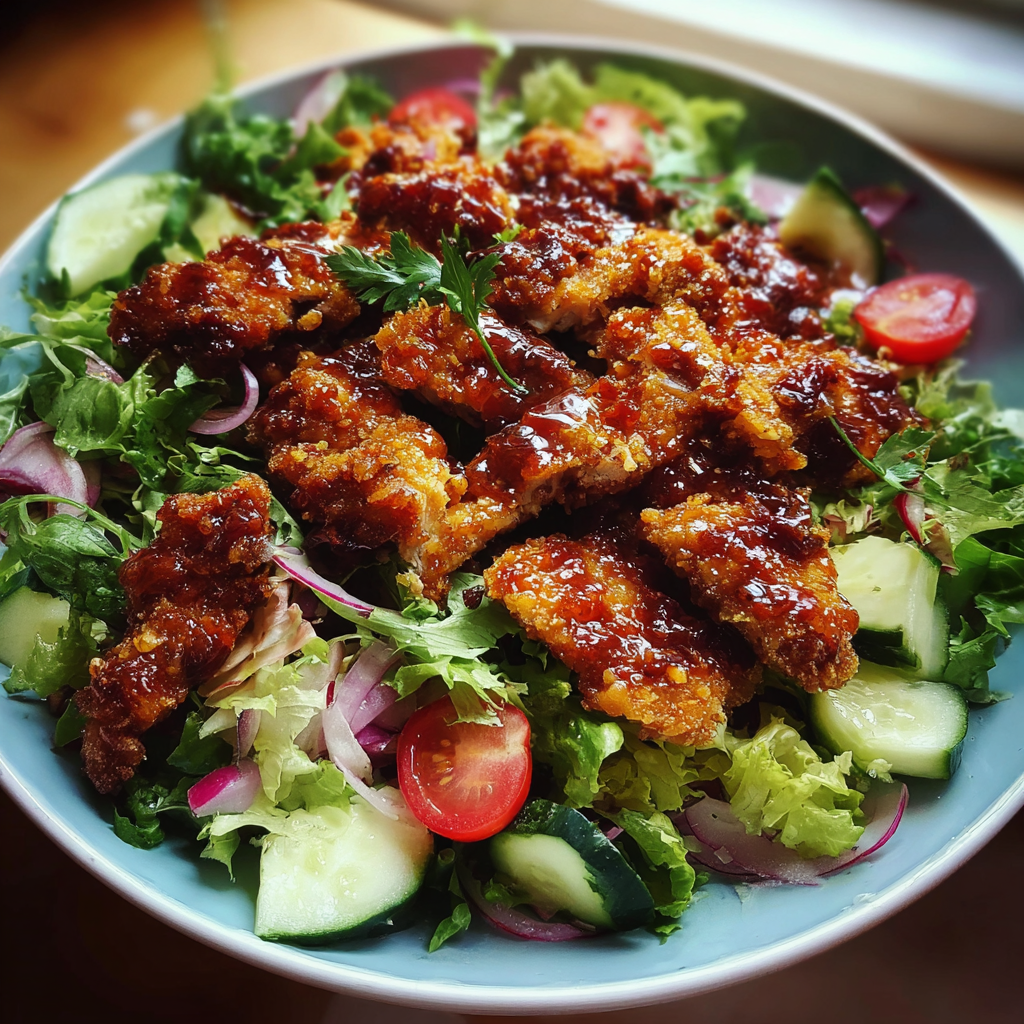 Crispy Honey Hot Chicken Salad
