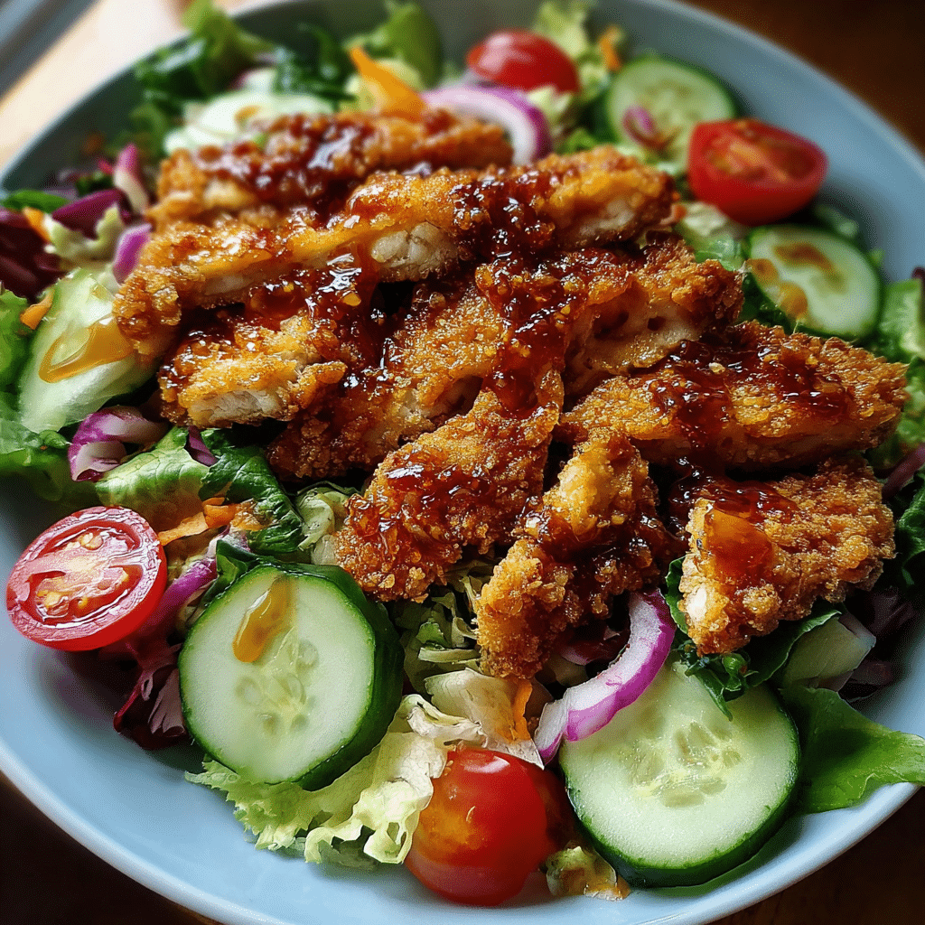 Crispy Honey Hot Chicken Salad