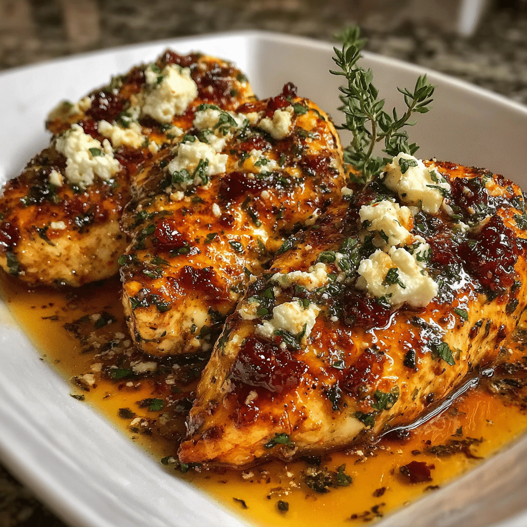 Hot Honey Infused Feta Chicken