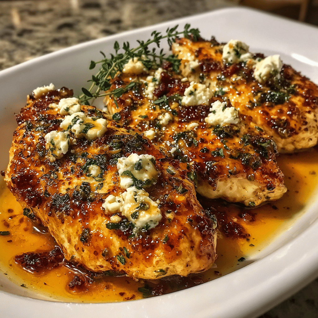 Hot Honey Infused Feta Chicken
