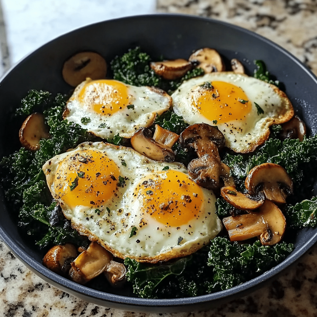Kale and Mushroom Breakfast Sauté