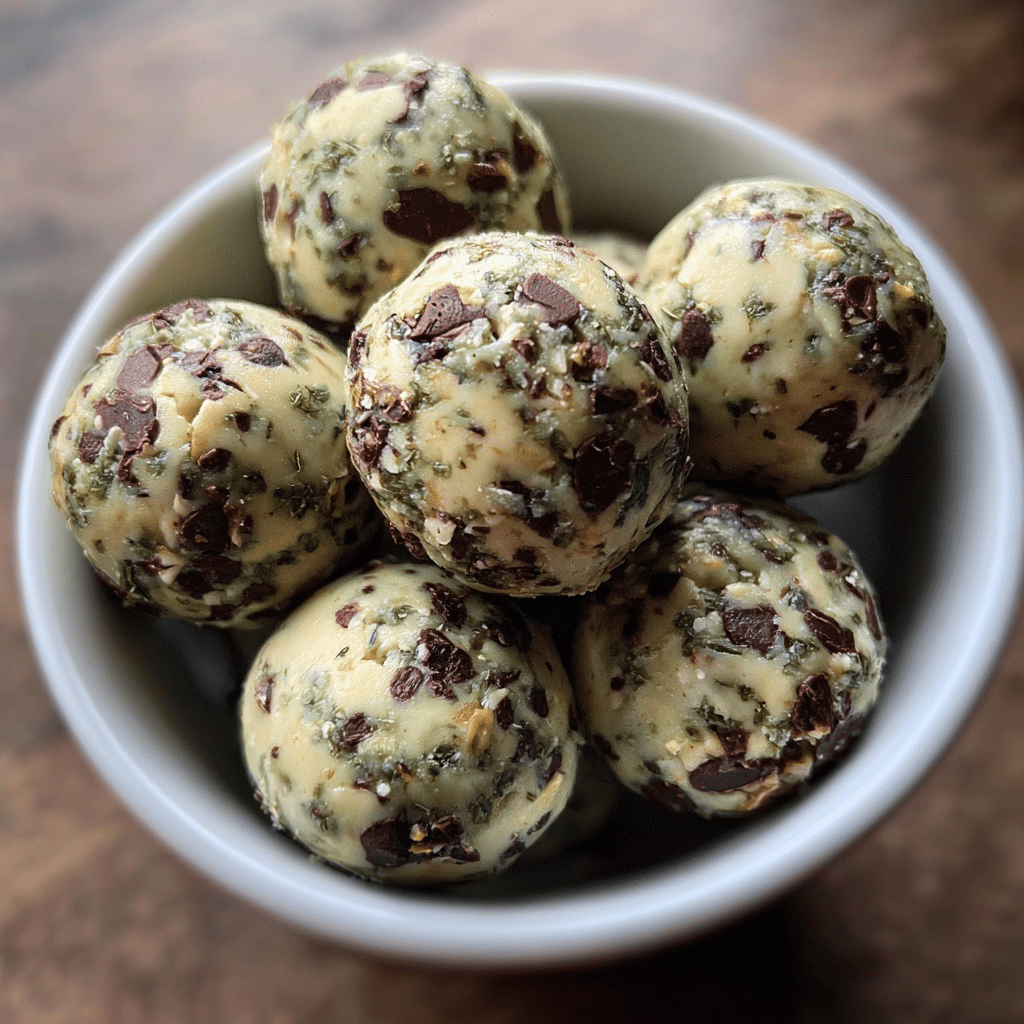 Mint Chocolate Chip Protein Balls