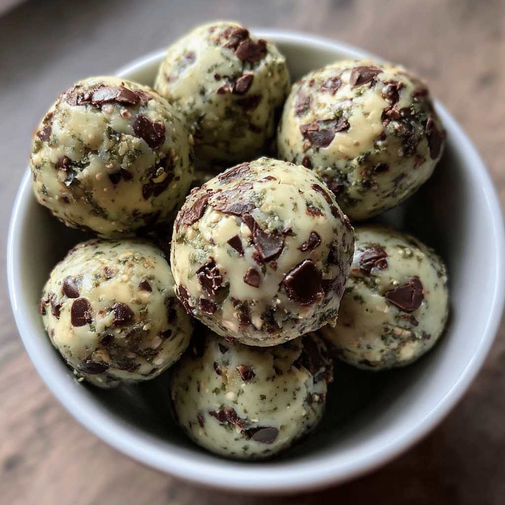 Mint Chocolate Chip Protein Balls