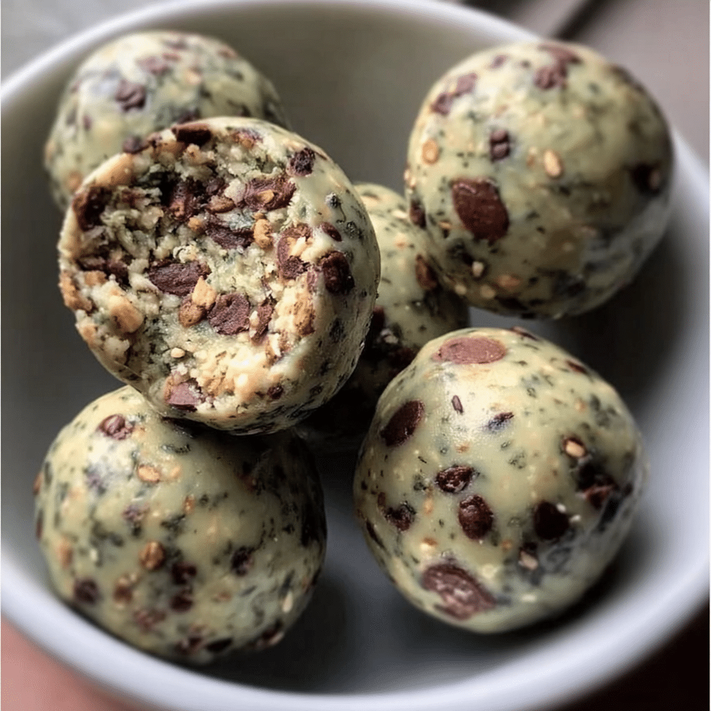 Mint Chocolate Chip Protein Balls