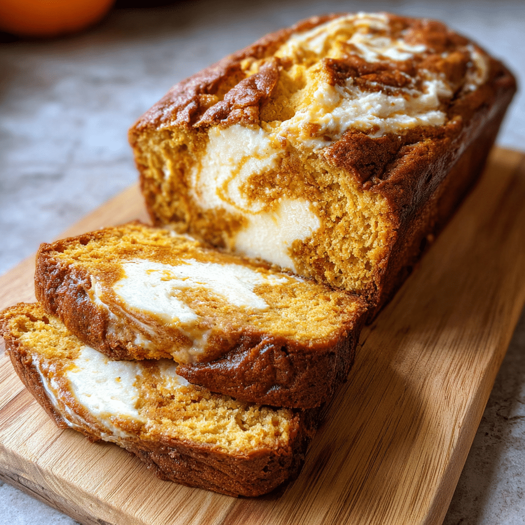 Pumpkin cream cheese bread