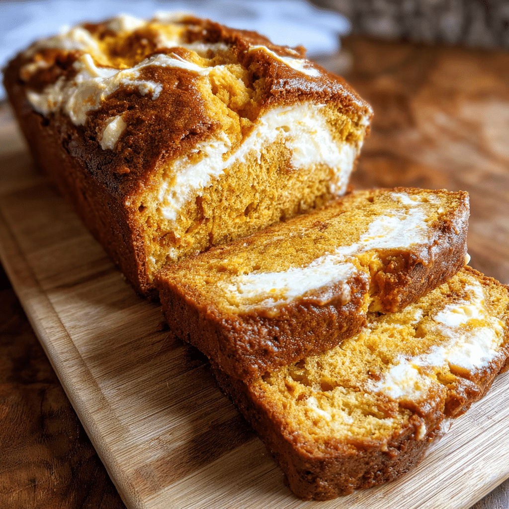 Pumpkin cream cheese bread