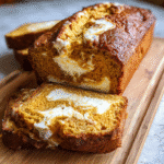 Pumpkin cream cheese bread