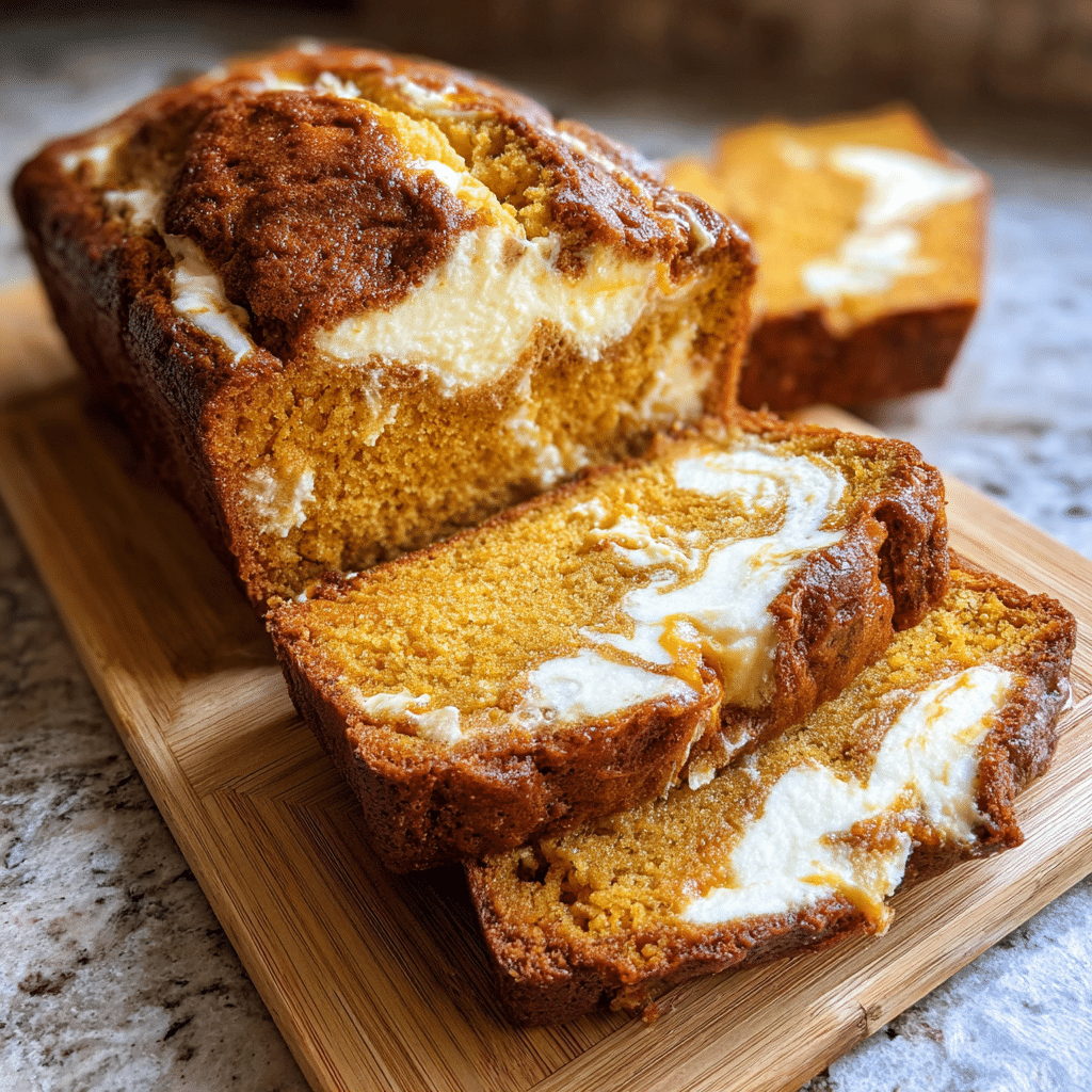 Pumpkin cream cheese bread