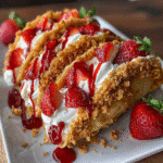 Strawberry Crunch Cheesecake Tacos