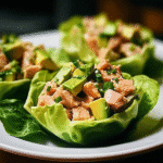 Tuna and avocado lettuce cups